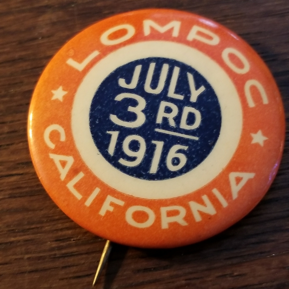 Relisted -Antique Lompoc CA July 3rd 1916 button pin race - Picture 6 of 15